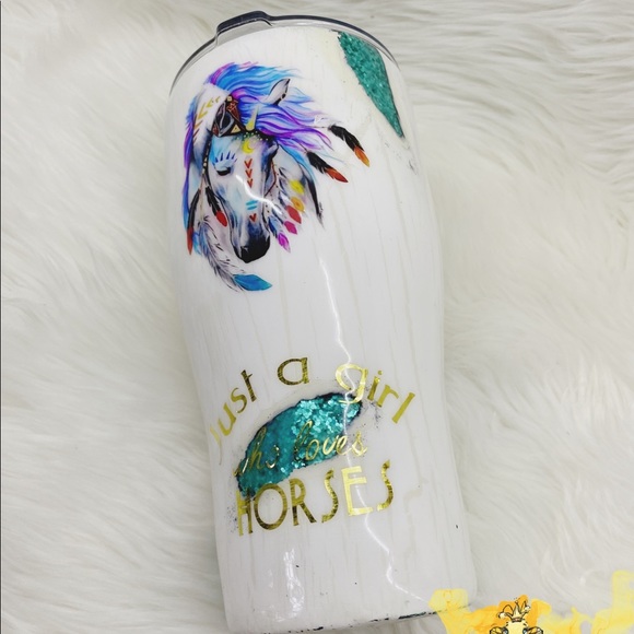 Just a Girl Who Loves Horses Epoxy  Tumbler - Picture 3 of 9
